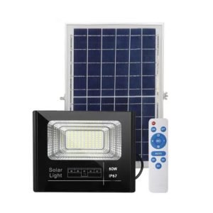 Solar Flood Light 60W LED IP67 For Outdoor Dusk To Dawn B07