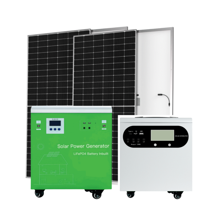 Power station with solar panel